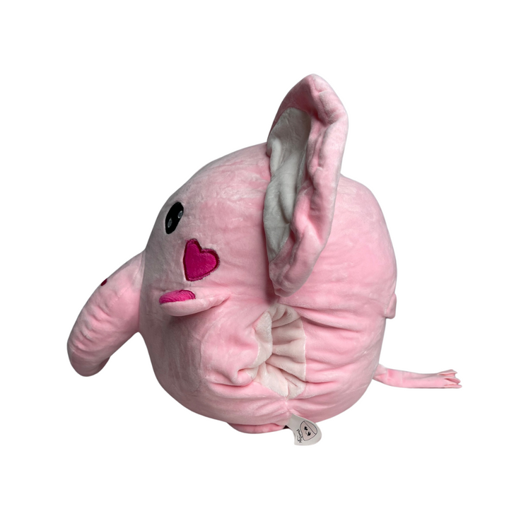 Pink Elephant Plush Toy Side