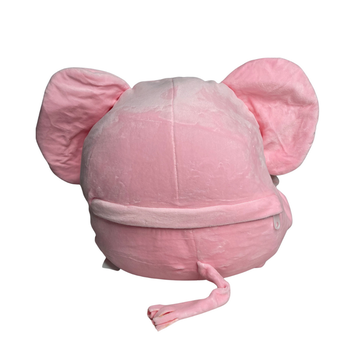 Pink Elephant Plush Toy Back