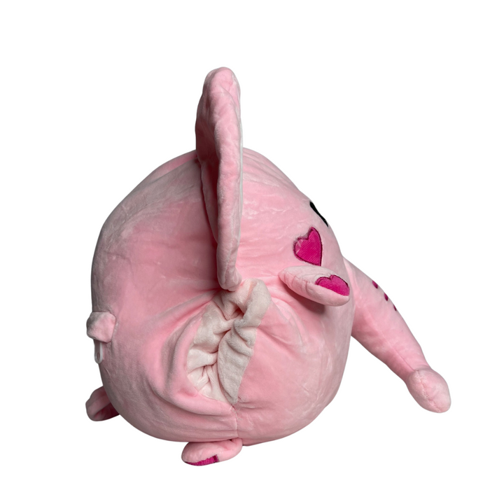 Pink Elephant Plush Toy Side