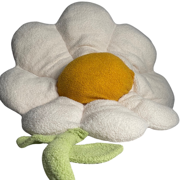 Flower Pillow Plush White