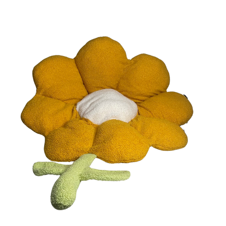 Flower Pillow Plush Yellow