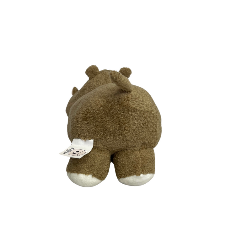 Hippo Plush Toy Brown Back