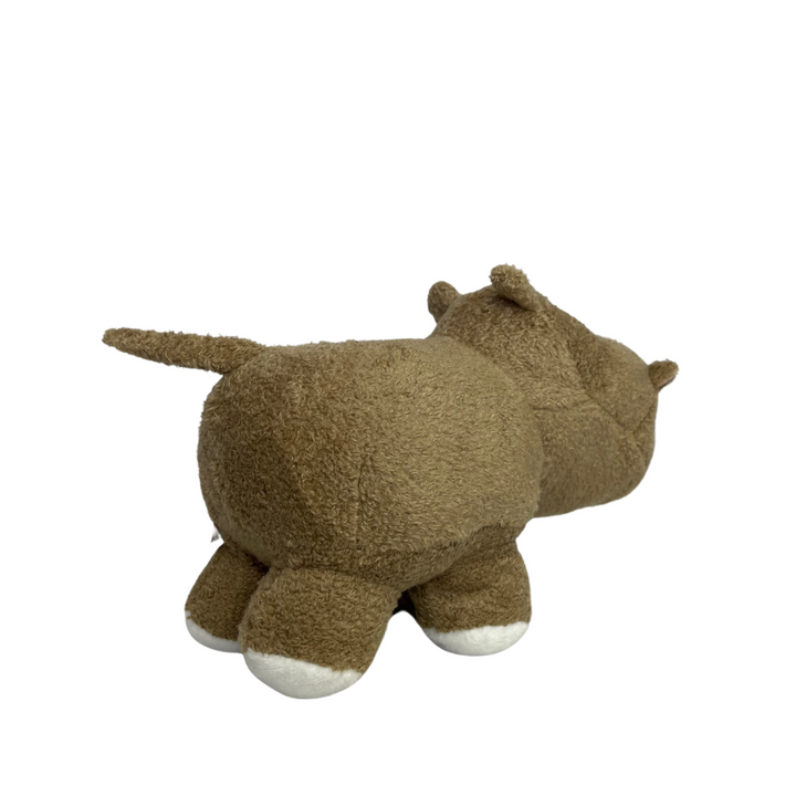 Hippo Plush Toy Brown Back