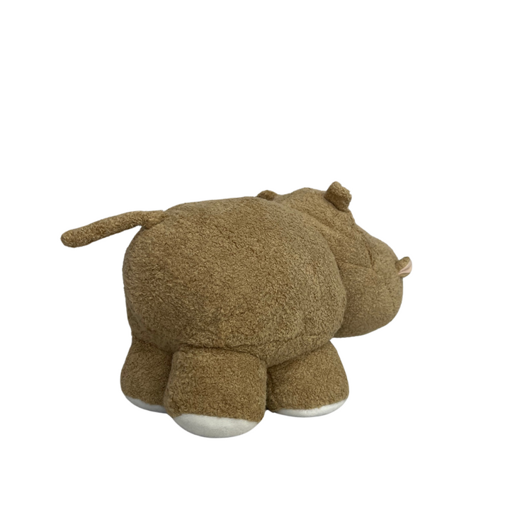 Hippo Plush Toy Brown Back