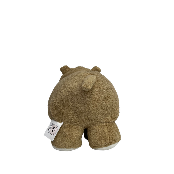 Hippo Plush Toy Brown Back