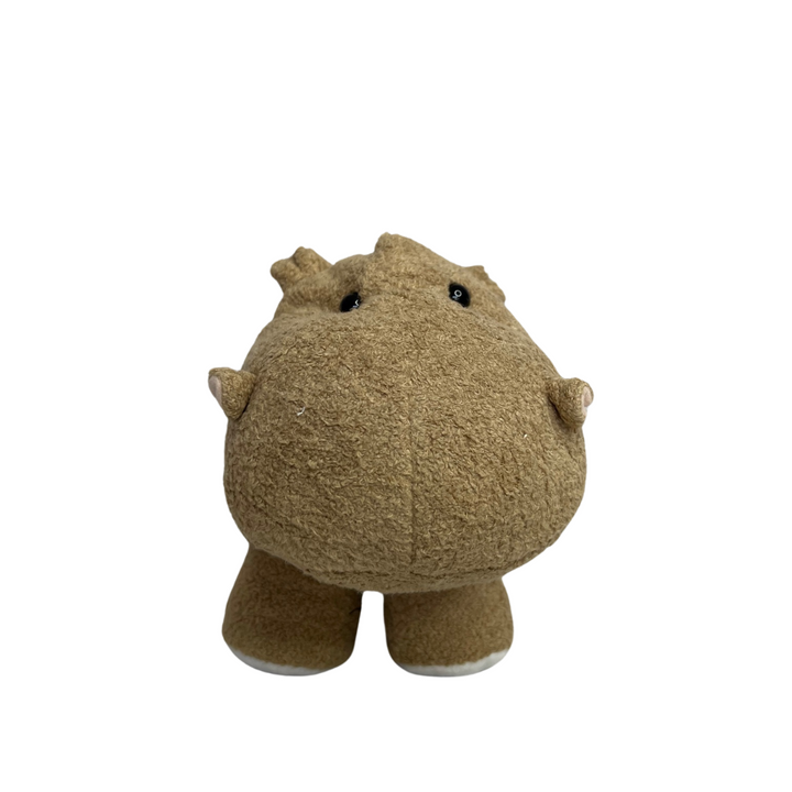 Hippo Plush Toy Brown Front