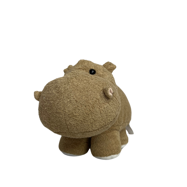 Hippo Plush Toy Brown Front