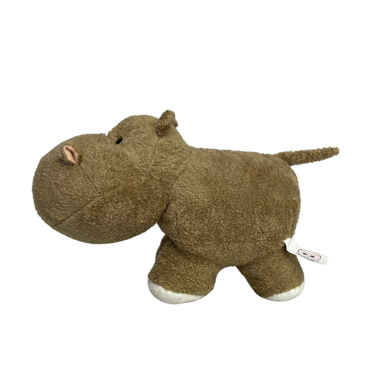 Hippo Plush Toy Brown Side