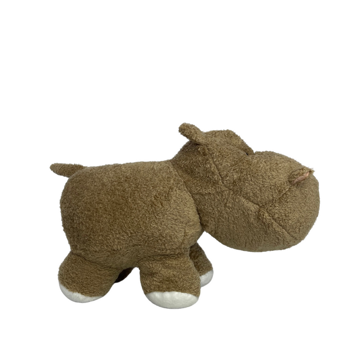 Hippo Plush Toy Brown Side