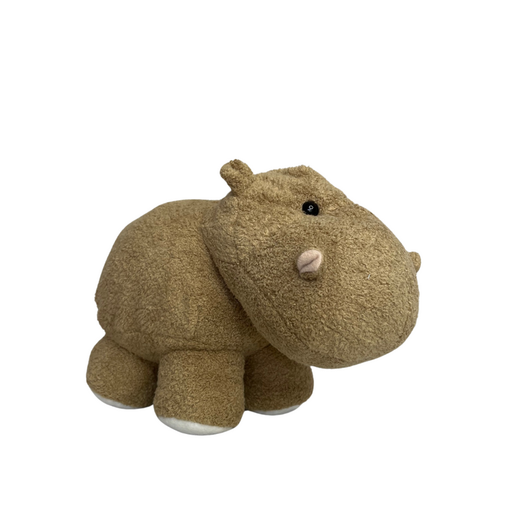 Hippo Plush Toy Brown Side