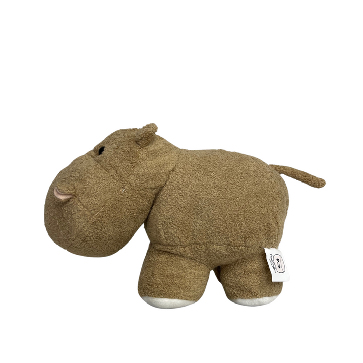 Hippo Plush Toy Brown Side