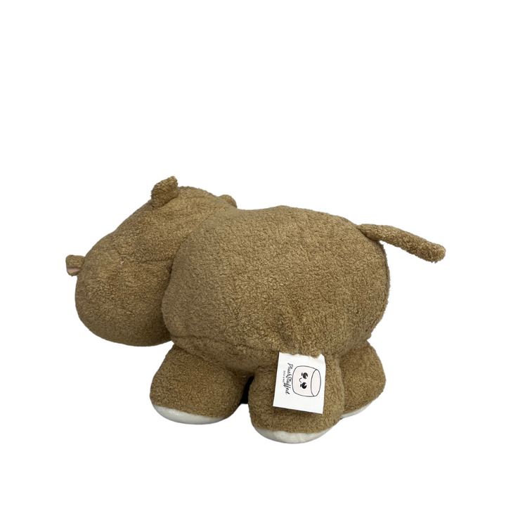 Hippo Plush Toy Brown Side