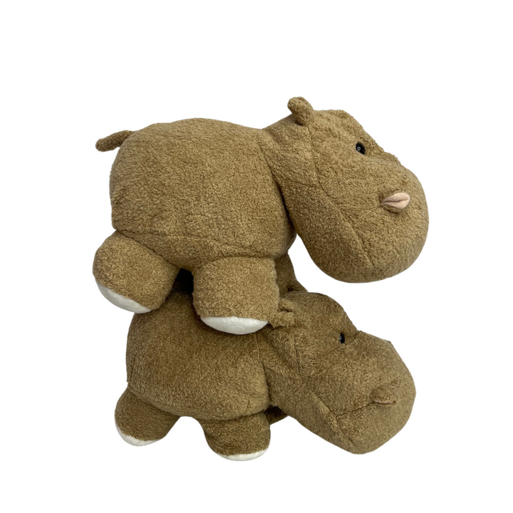 Hippo Plush Toy Brown Stack