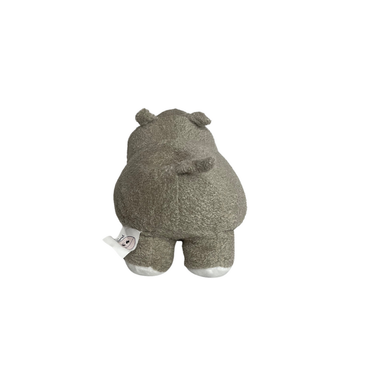 Hippo Plush Toy Grey Back