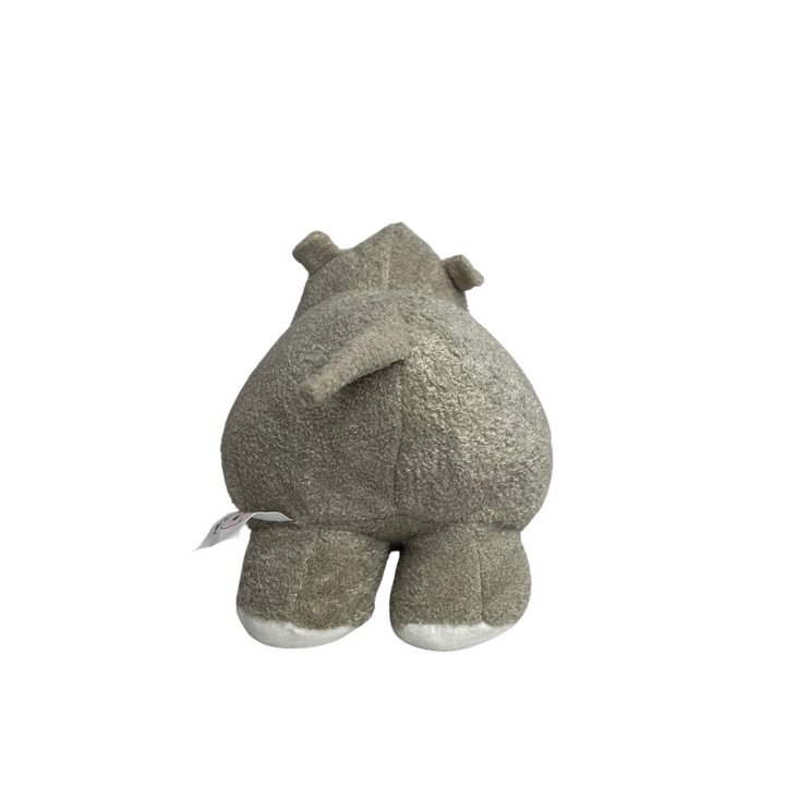 Hippo Plush Toy Grey Back