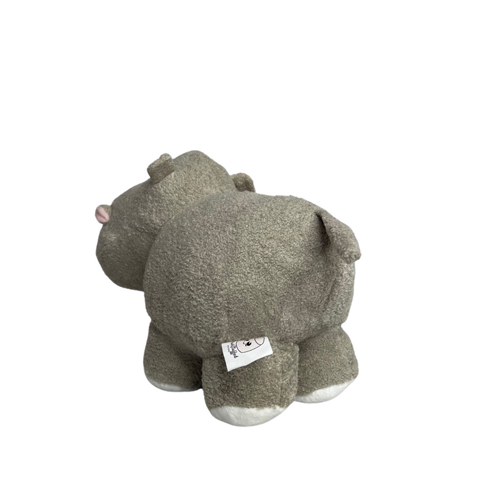 Hippo Plush Toy Grey Back