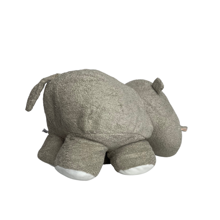 Hippo Plush Toy Grey Back