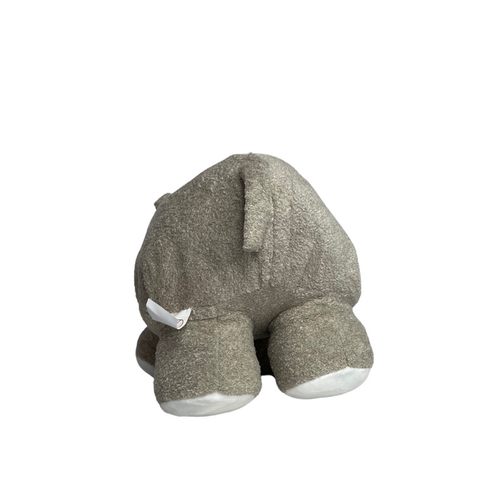 Hippo Plush Toy Grey Back