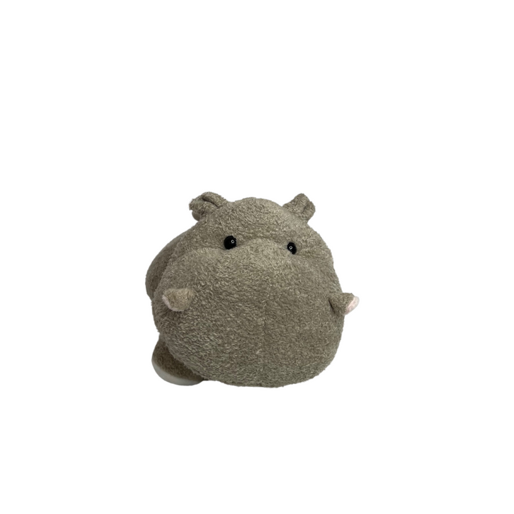 Hippo Plush Toy Grey Front