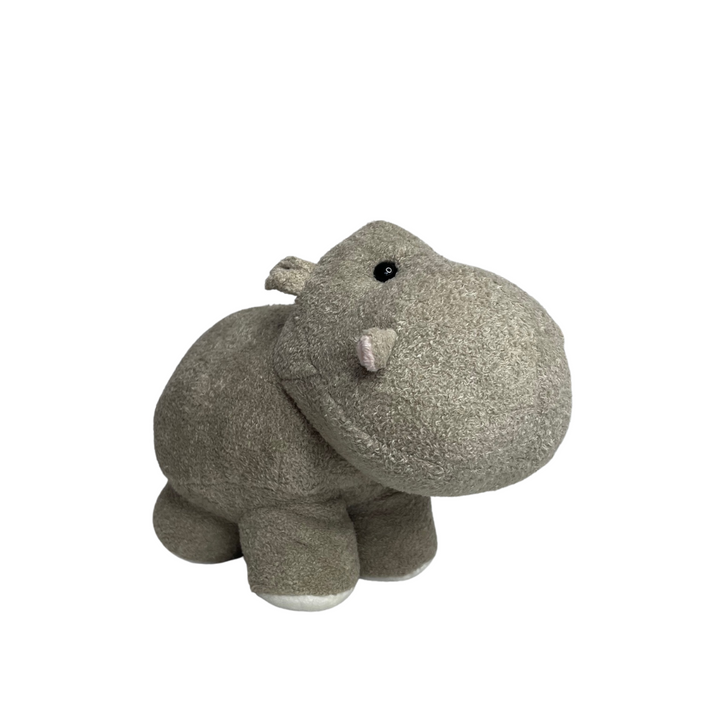 Hippo Plush Toy Grey Front