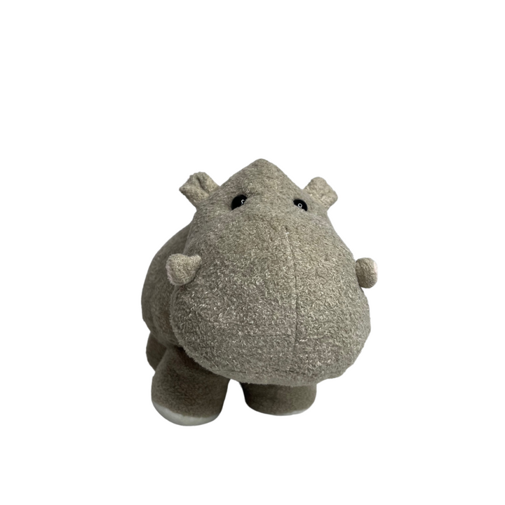 Hippo Plush Toy Grey Front