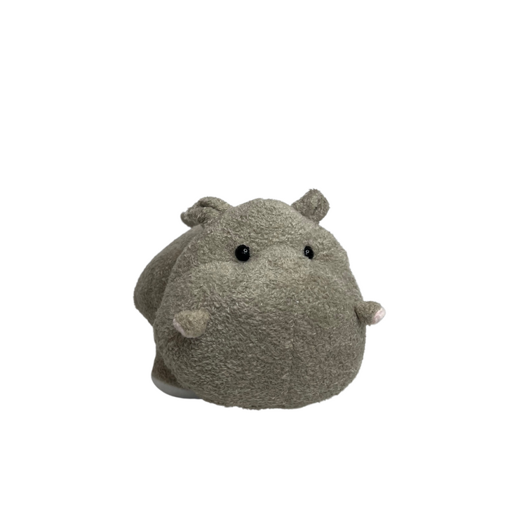 Hippo Plush Toy Grey Front