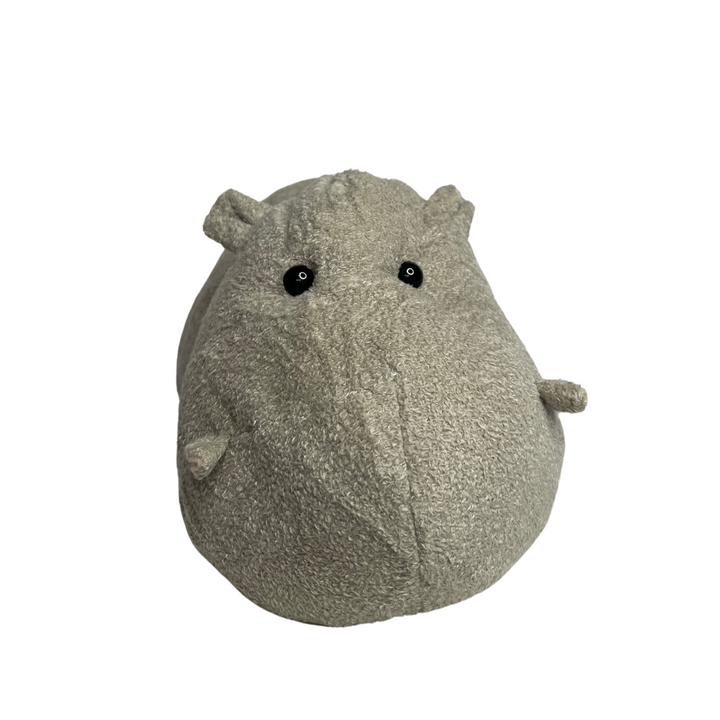 Hippo Plush Toy Grey Front