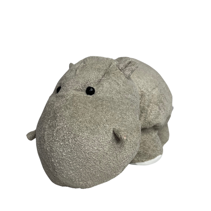 Hippo Plush Toy Grey Side