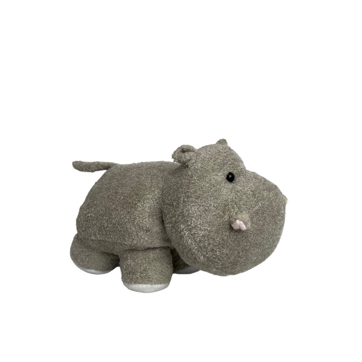 Hippo Plush Toy Grey Side