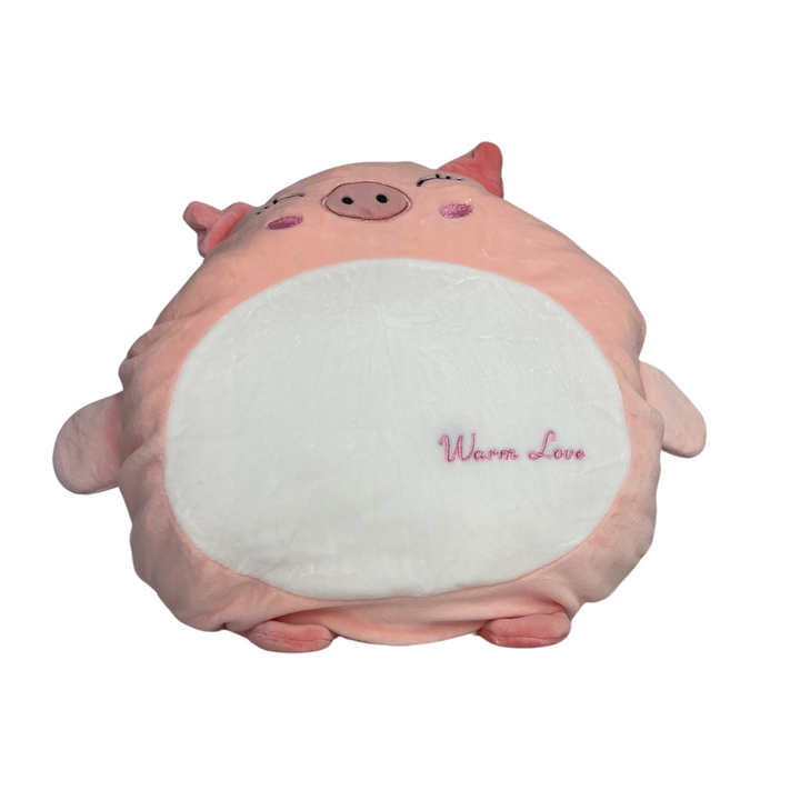 Stuffed Animal Dark Pink Pig Front