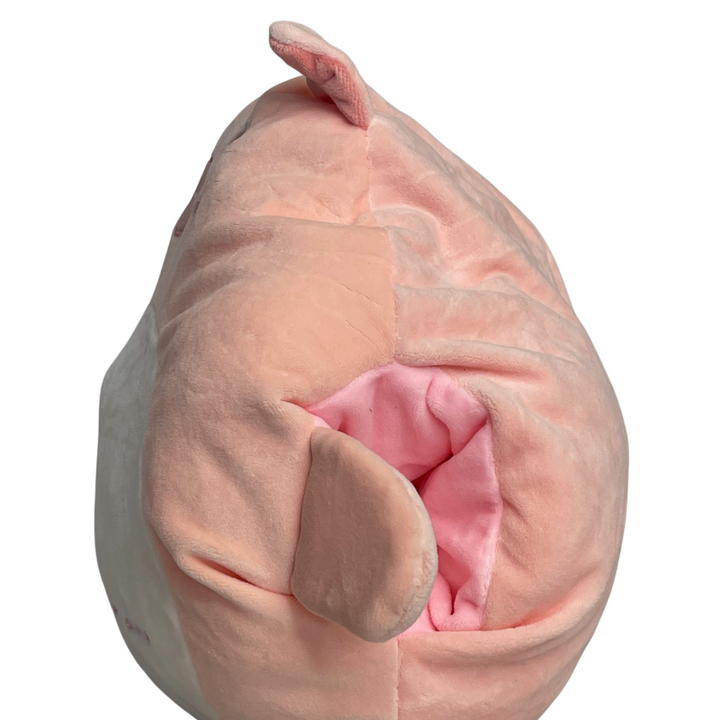 Stuffed Animal Dark Pink Pig Side