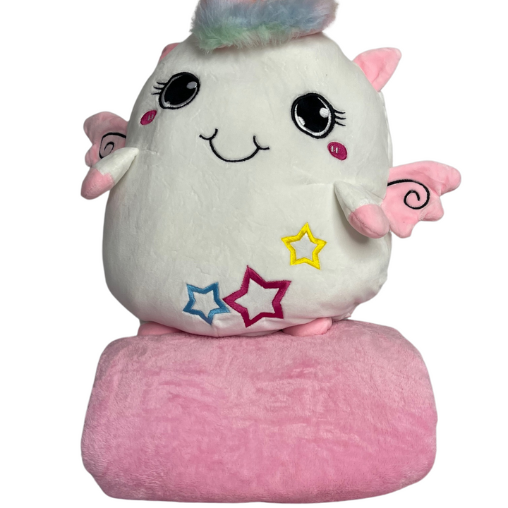 Unicorn Squishmallow with Blanket Front